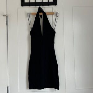 Zara black halter dress